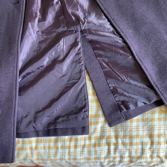 Larry Levine Women’s Sport Purple Wool Long Jacket - Picture 10 of 14